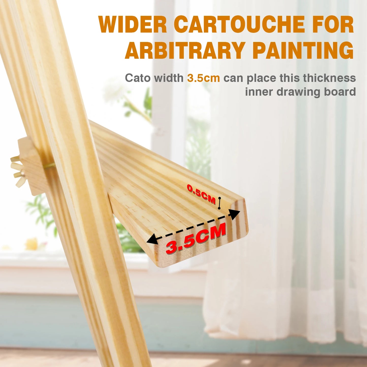 Studio Easel 1.75M Foldable Wooden A Frame Painting Painter Drawing Stand Board 69 Inch Art Display Easel Artist