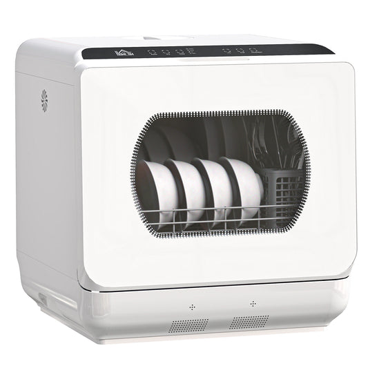 Multi-Program 6L Tabletop Dishwasher, White / Black