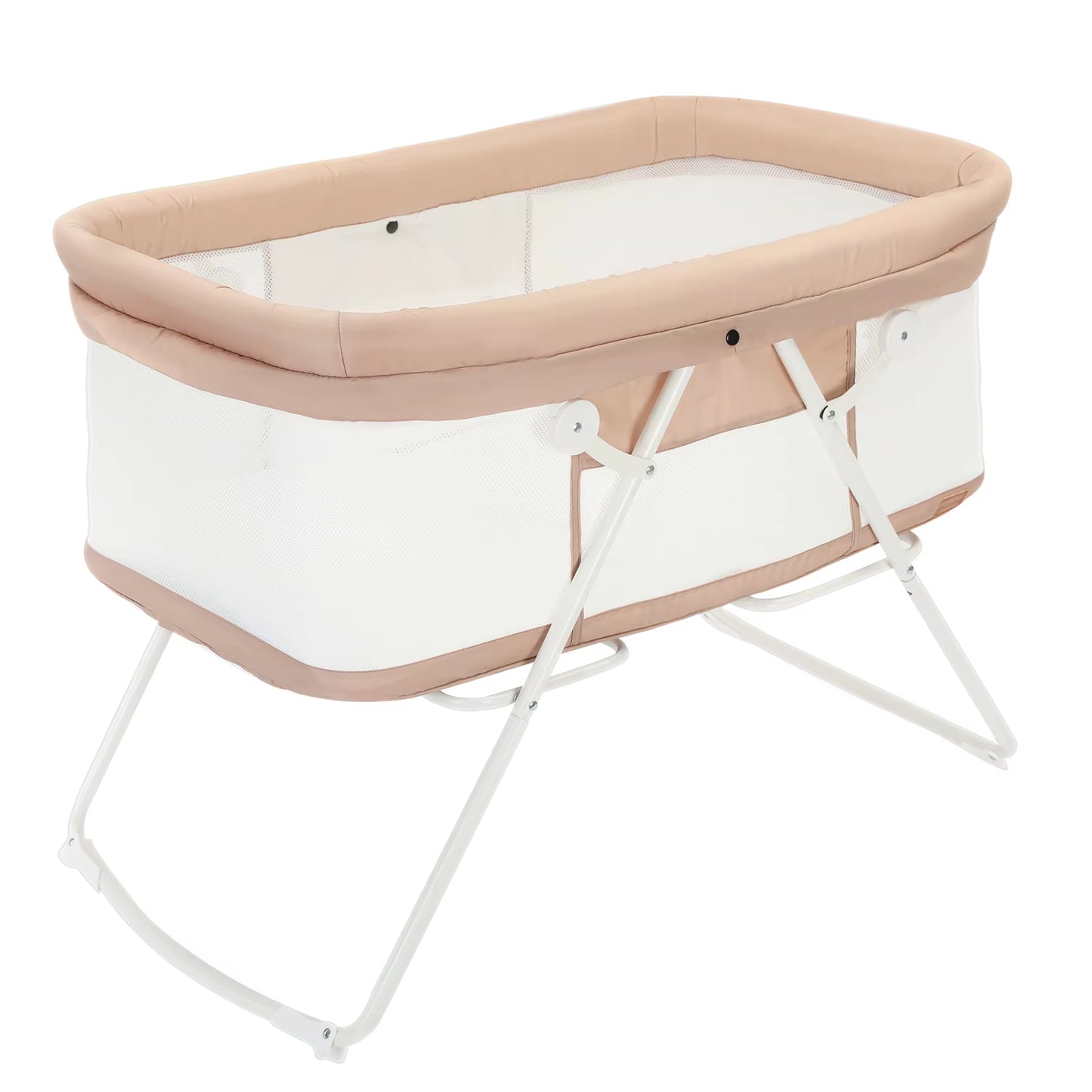 UBRAVOO Baby 2 in 1 Cribs And Cradles With Mattress Multifunction Bedside Rocking For Newborn Easy Folding Travel Cot