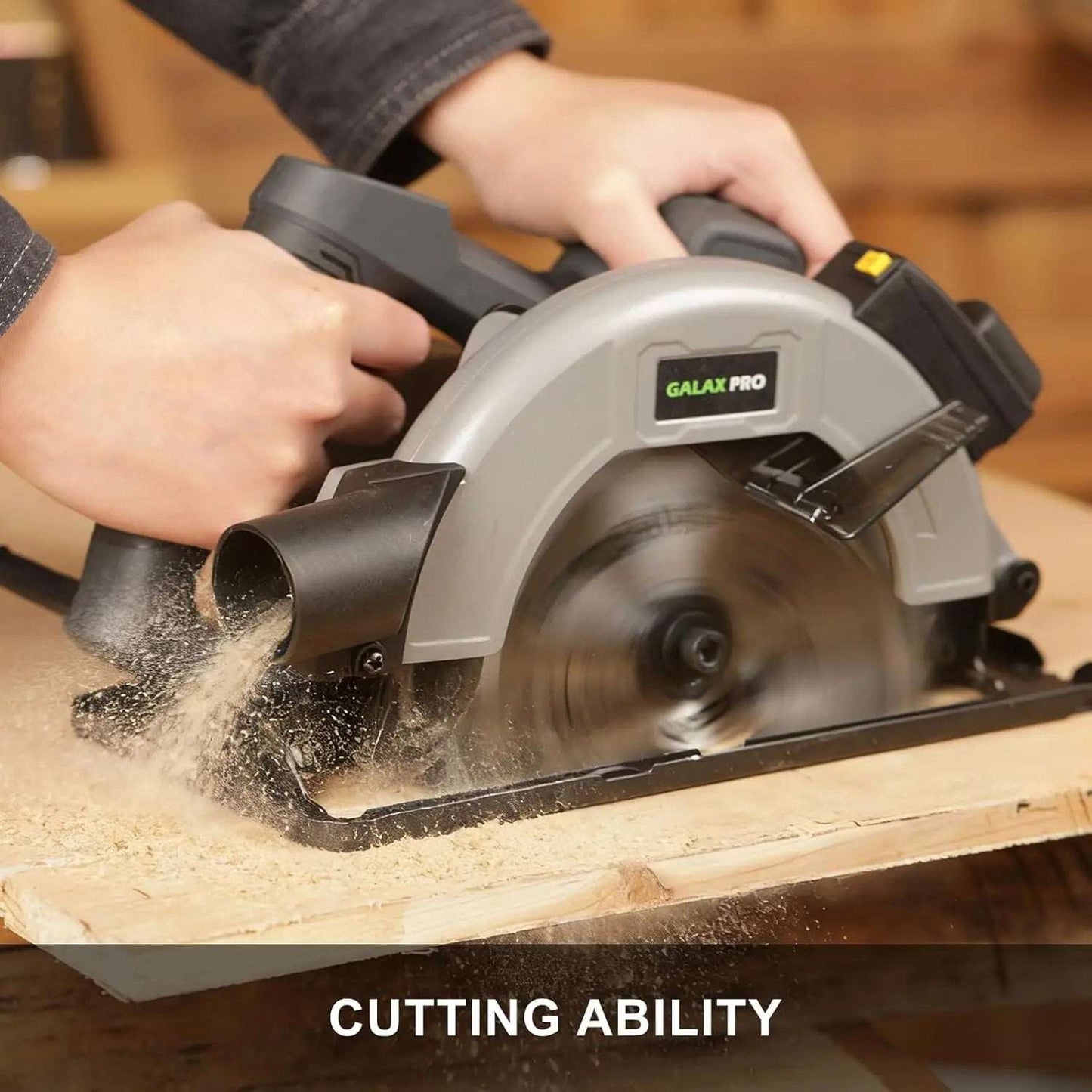 GALAX PRO Circular Saw 185Mm Saw Blade DIY Rechargeable 1400W Motor 6000RPM for Wood PVC Cutting Adjustable Bevel Electric Tool