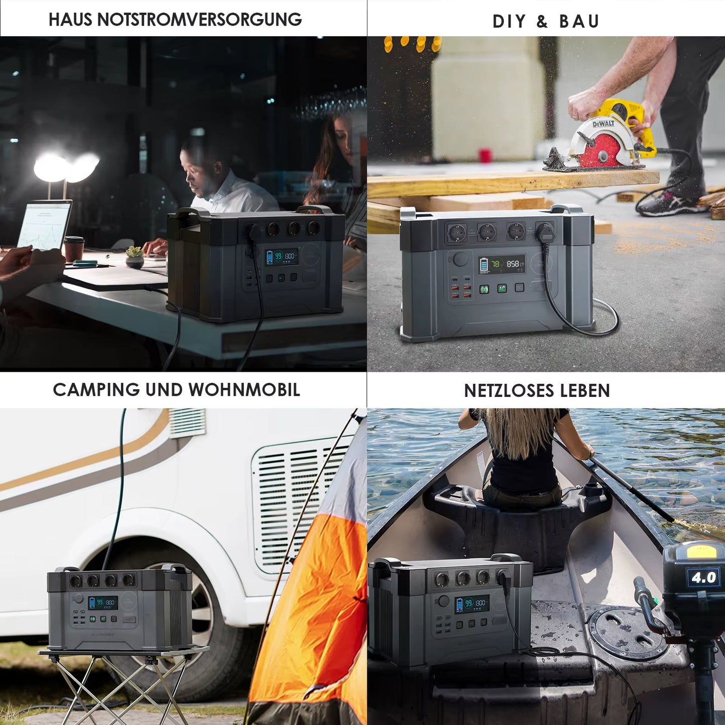 ALLPOWERS S2000 PRO Power Station 2400W(Peak 4000W)Solar Generator & Power Supply with UPS, Fast Charging(Ac Input up to 1500W)