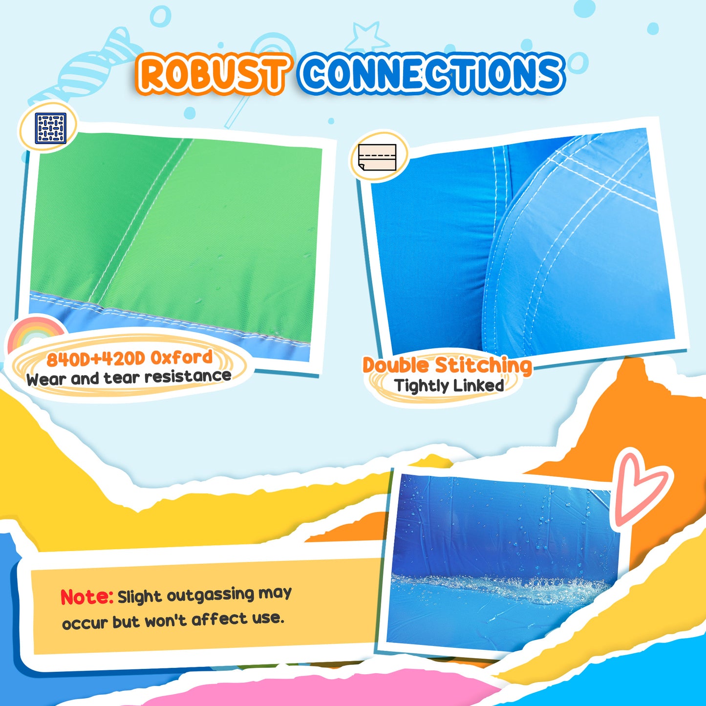 8 in 1 Inflatable Bounce House Bouncy Castle with 680W Blower, Slide, 2 Pools, Basketball Hoop, Climbing Wall, Water Gun, Ring Toss