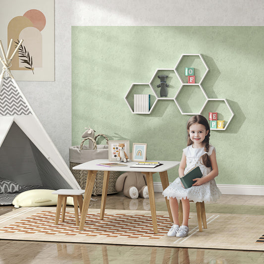 AIYAPLAY Kids Table and Chair Set, 3 Pieces Toddler Furniture Set for Playroom, Bedroom, Boys and Girls Aged 3-8 Years