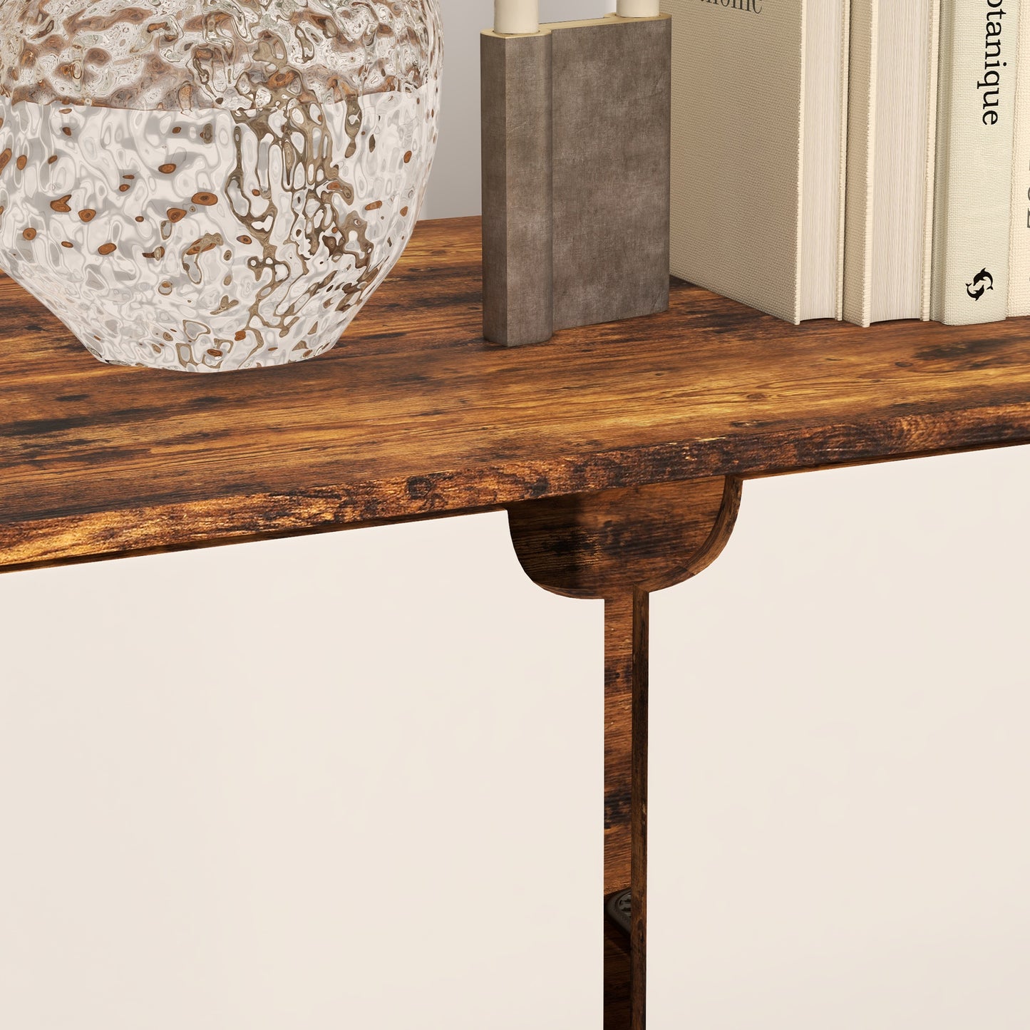 PawHut Hidden Litter Box, Cat Litter Box Furniture 2 in 1 Design with Double Doors and Sand Drain Pad, for Indoor Use, 80 x 48 x 48cm, Rustic Brown