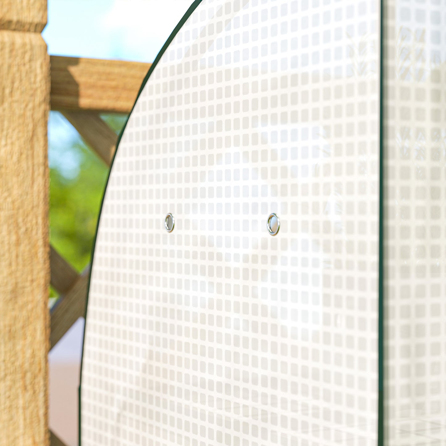 Mini Greenhouse with Reinforced PE Cover, Portable Indoor Outdoor Green House with Roll-up Door, 170 x 120 x 50cm, White