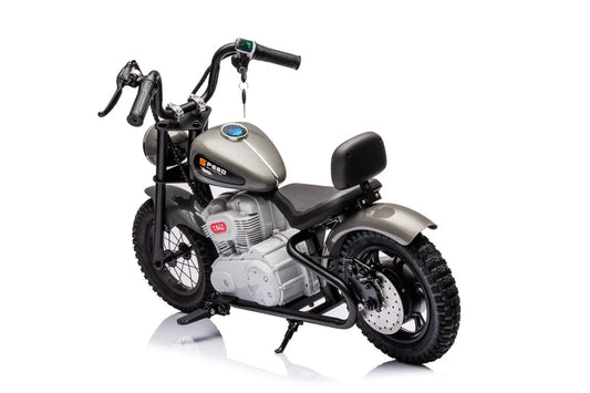 S-P-E-E-D 36V Electric Chopper Motorcycle Ride-On | 350W Twist-Grip Throttle, LED & Horn