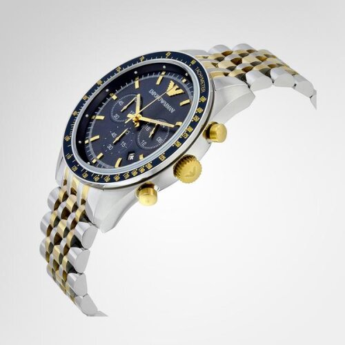 Emporio Armani Chronograph Two Tone Stainless Steel Men's Wrist Watch AR6088