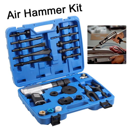 Ball Joint Disassembly Hammer Air Hammer Tool Set 16Pcs Pneumatic Hammer Kit for Motor Vehicles and Workshop Cars