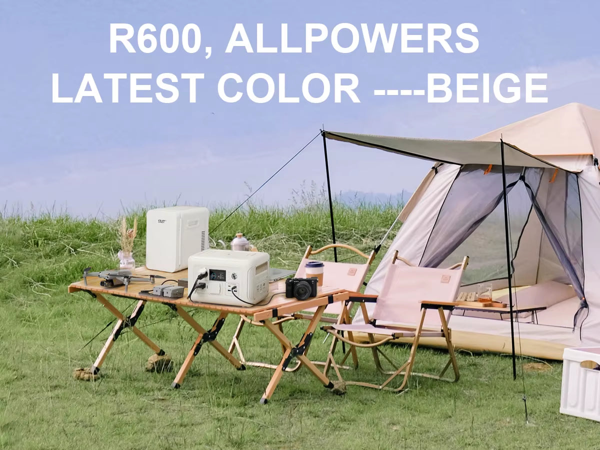 ALLPOWERS R600 Portable Generator 299Wh 600W Powerstation with AC Outlets Lifepo4 Battery for Home Tents Outdoor RV Camping