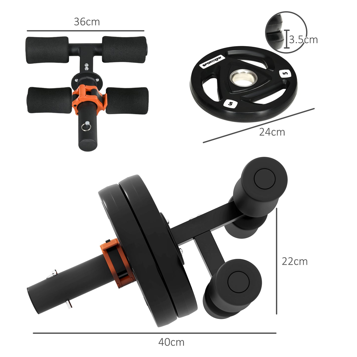 Tib Bar W/ 2 x 5kg Olympic Weight Plates, Tibialis Trainer Calf Raise Machine for Home, Gym, Lifting And Strength Training