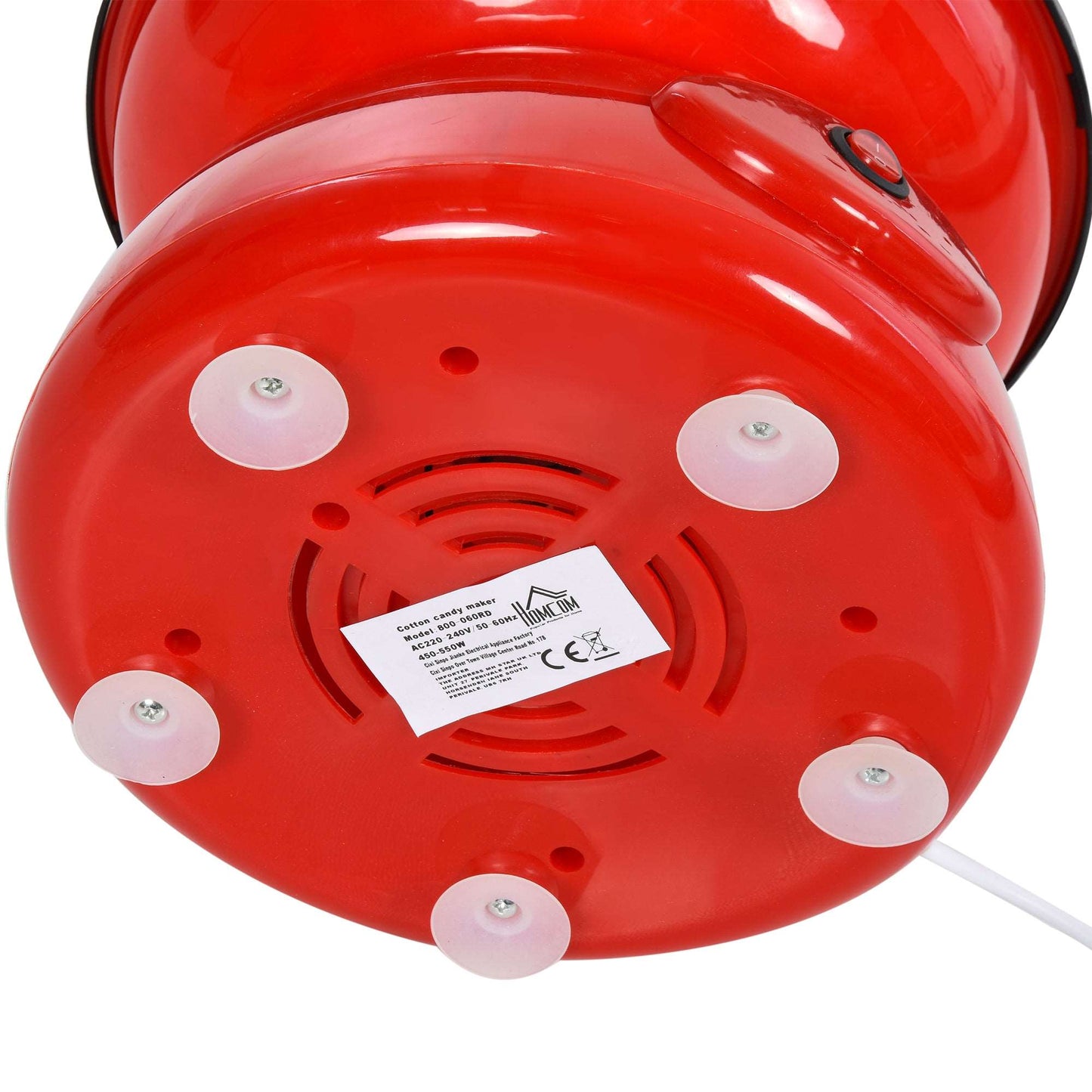 450W Electric Candyfloss Machine Kit Non-Stick Plates Fairground Fun Children Adult Party Gift Home Sweet Metal Body w/ Accessories