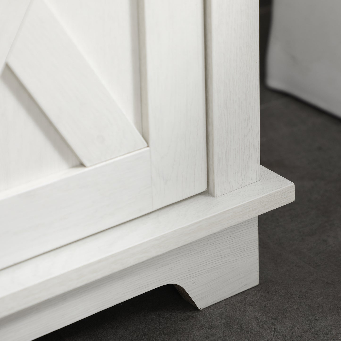 2 Piece Bathroom Furniture Set, Tall Bathroom Cabinet W/ Adjustable Shelves, Under Sink Cabinet W/ Cupboard and Open Shelf, Ash Effect