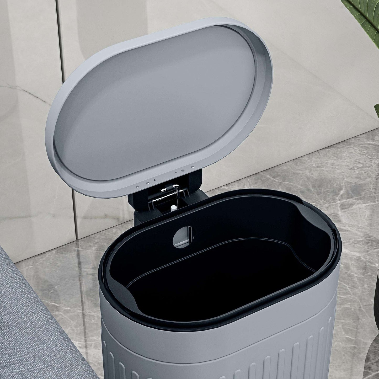 20 Litre Pedal Bin, Fingerprint Proof Kitchen Bin with Soft-close Lid, Metal Rubbish Bin with Foot Pedal and Removable Inner Bucket, Grey