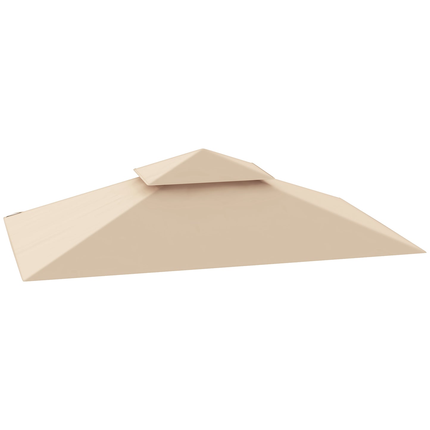 Grill Gazebo Replacement Canopy Roof for 1.5 x 2.4m Frame, UPF50+ Protection, Double Tiered 5' x 8' Outdoor BBQ Gazebo Cover Replacement