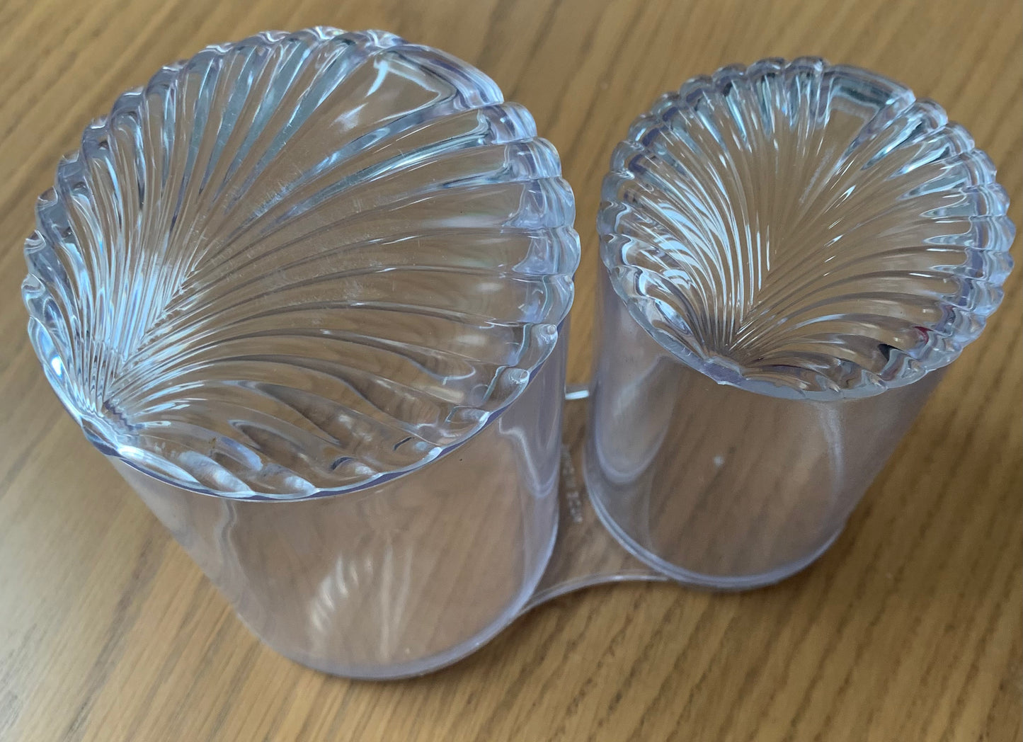 Cotton Wool Ball & Cotton Buds Swabs Storable clear Clear Perspex Holder