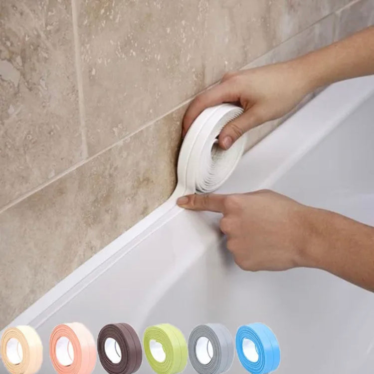 Bathroom Shower Sink Bath Sealing Strip Tape PVC Self Adhesive Waterproof Sticker Caulktape For Bathroom Kitchen x 7 Colours