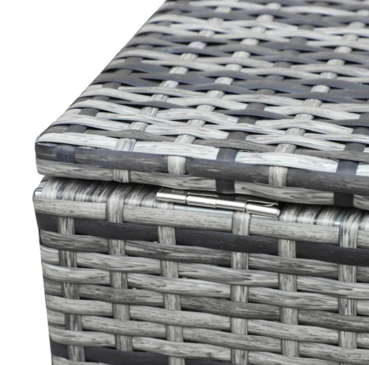 Outsunny 4-Piece Pe Rattan Outdoor Garden Furniture Set Mixed Grey