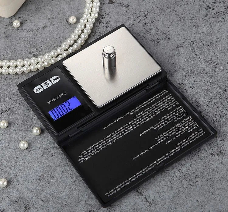 Electronic Digital Pocket Scale 0.1/0.01g Precision Mini Jewellery Weighing Scale Backlight Scales for Kitchen 50/100/200/500g (no battery)