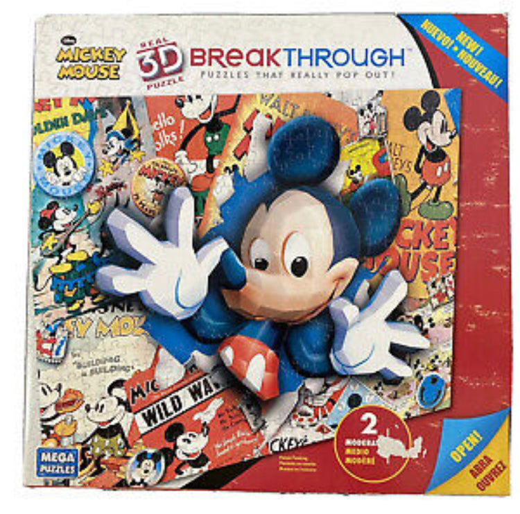 Mega Bloks 3D Breakthrough Disney Mickey Mouse Puzzle Jigsaw Mega Puzzles