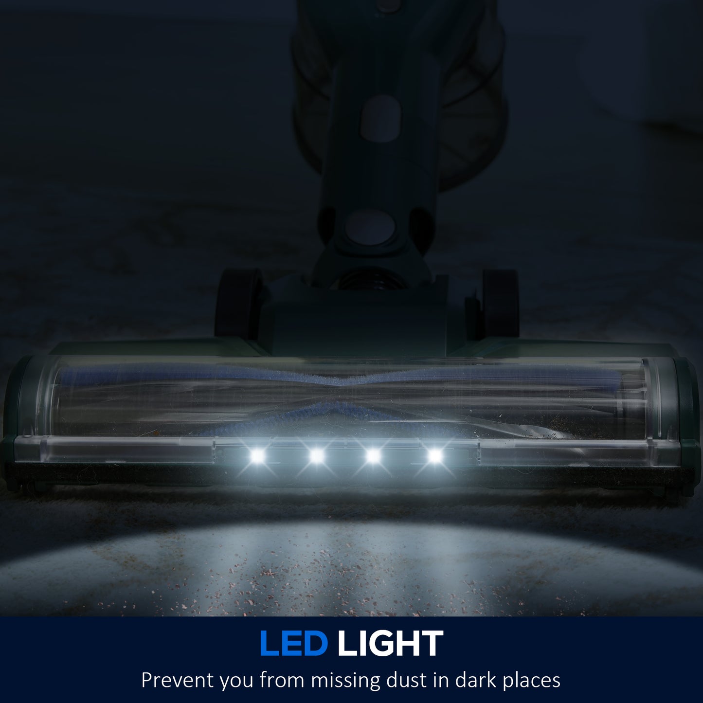 HOMCOM Cordless Handheld Rechargeable Stick 2500rpm Vacuum Cleaner With Accessories - Green