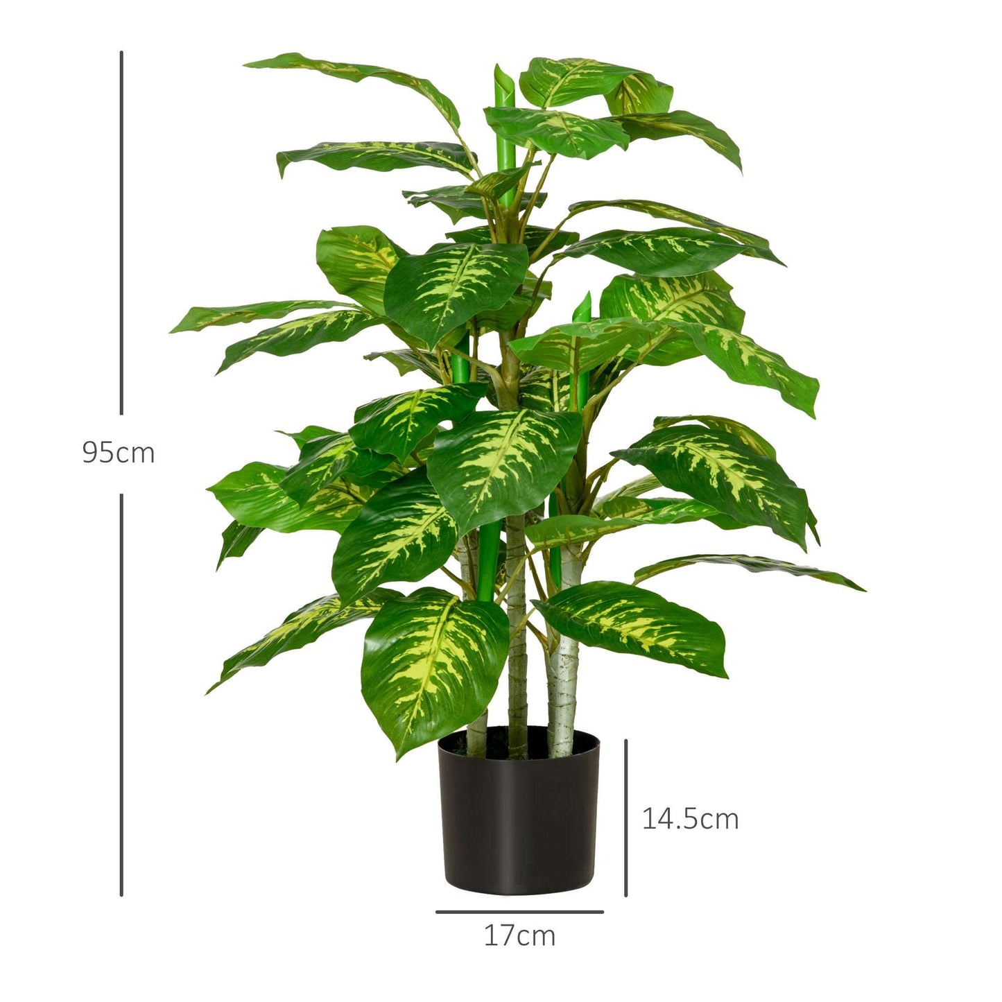 2 Piece Artificial Evergreen Tree Fake Decorative Plant in Nursery Pot for Indoor Outdoor Décor, Green