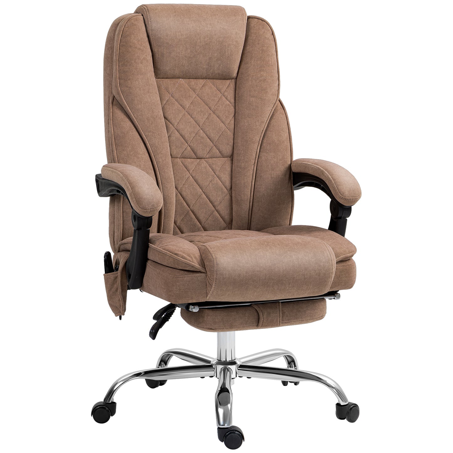 Vinsetto Massage Office Chair, Heated Reclining Computer Chair with Adjustable Height and Footrest
