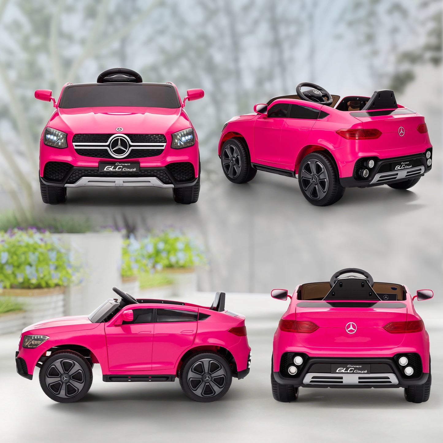 AIYAPLAY Mercedes-Benz GLC Licensed Kids Ride on Car with Remote Control, Soft Start, MP3, LED Headlights