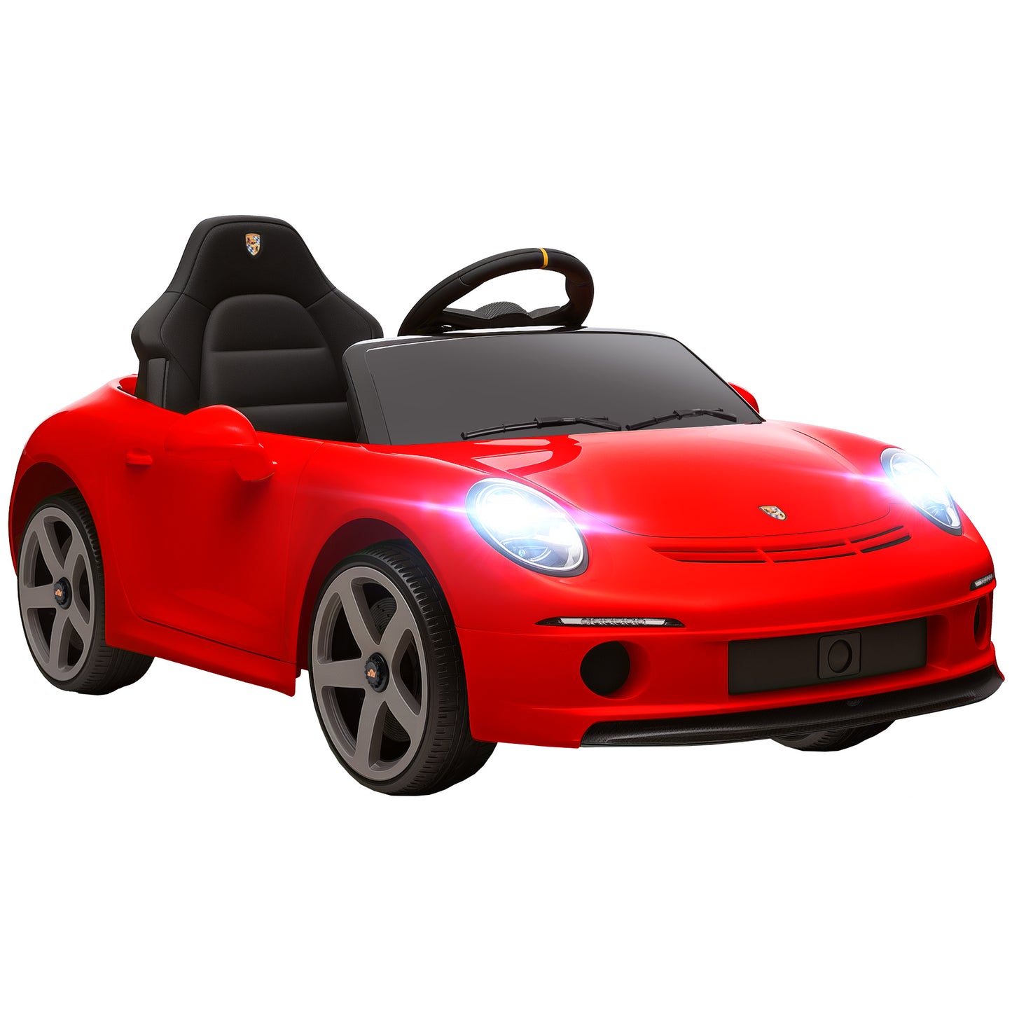 AIYAPLAY Kids Electric Car, 12V Licensed RUF GT Ride on Car with Suspension, Remote Control, Music for 3-5 Years