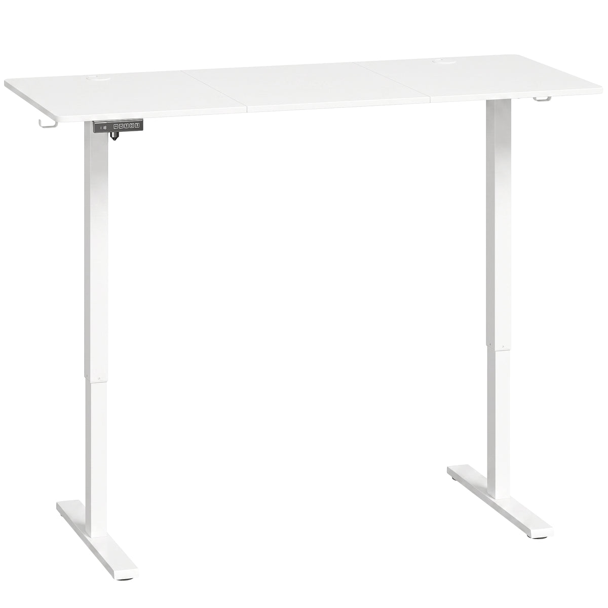 Electric Standing Desk | Black & White Height Adjustable Sit-Stand Desk 72–118cm with LED Memory