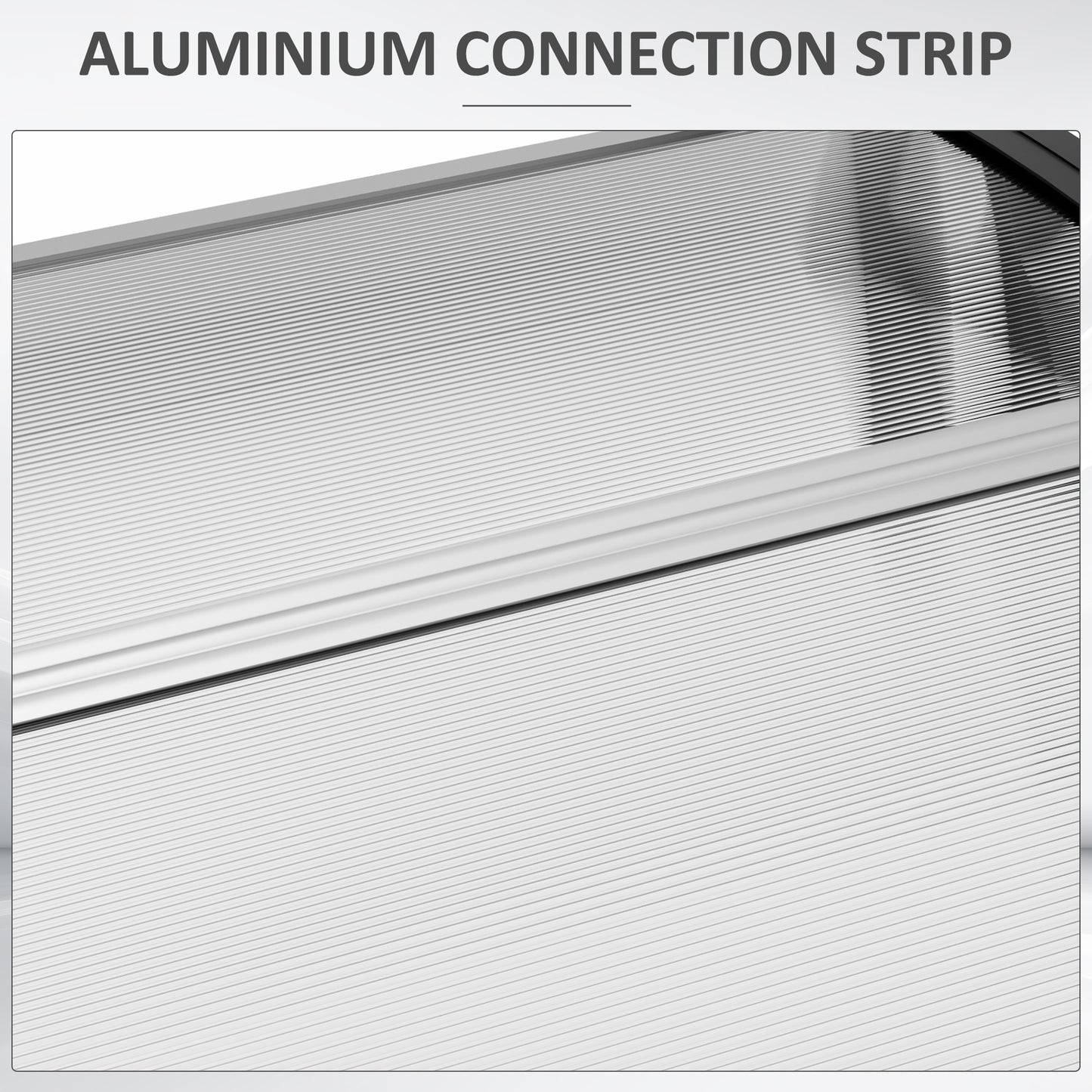 Outsunny Front Over Door Canopy, Outdoor Awning, 200 x 96cm Rain Shelter for Window, Porch and Front/Back Door, Clear