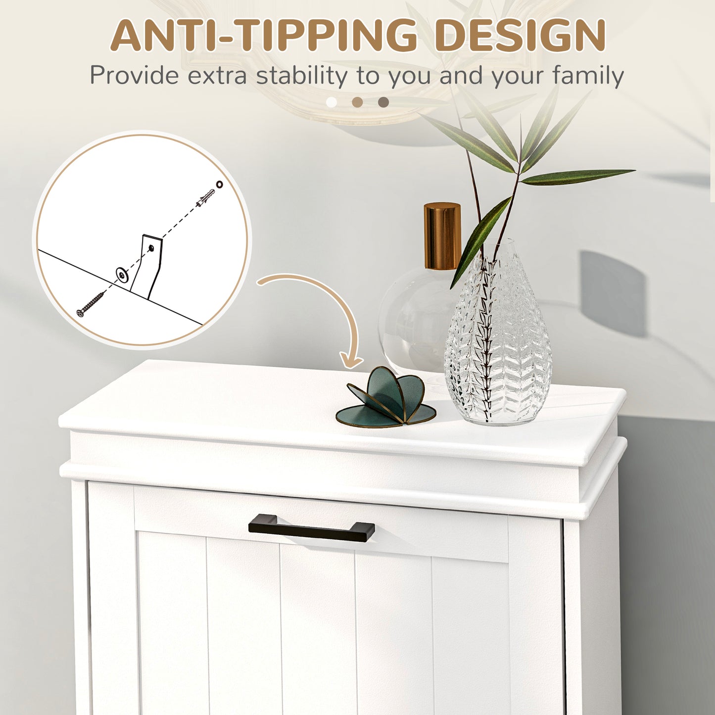 Two-Drawer Minimalistic Shoe Storage Cabinet Cupboard Organiser Holder Rack, for 10 Shoes