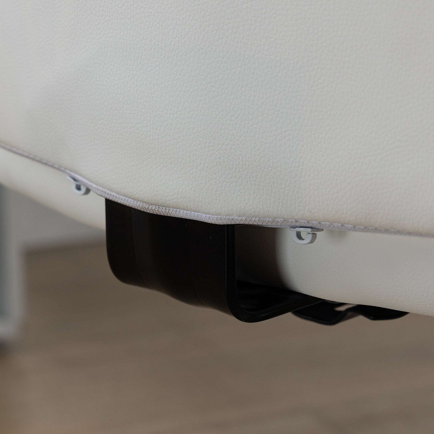 Vinsetto Armless Office Chair Faux Leather Desk Chair with Adjustable Height White