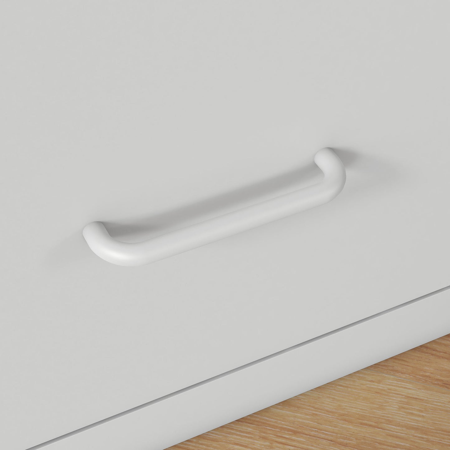 Three-Drawer Modern Steel Filing Cabinet Organiser Storage Unit - White