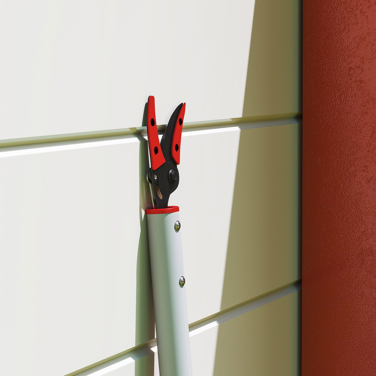 Outsunny 120 cm Tree Pruner, Tree Lopper Long Handled, Lightweight & Strong, Long Reach Tree Trimmer with Aluminium Pole for Fruit Picking and Pruning