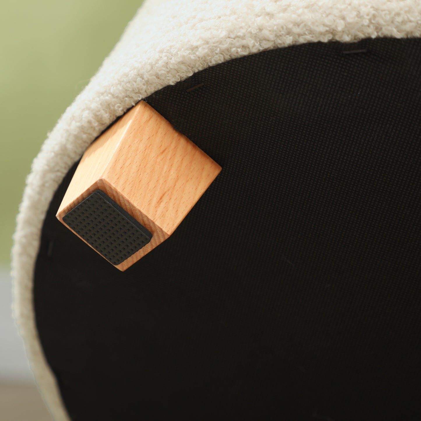 31.8L Teddy Fleece Storage Ottoman - Cream White