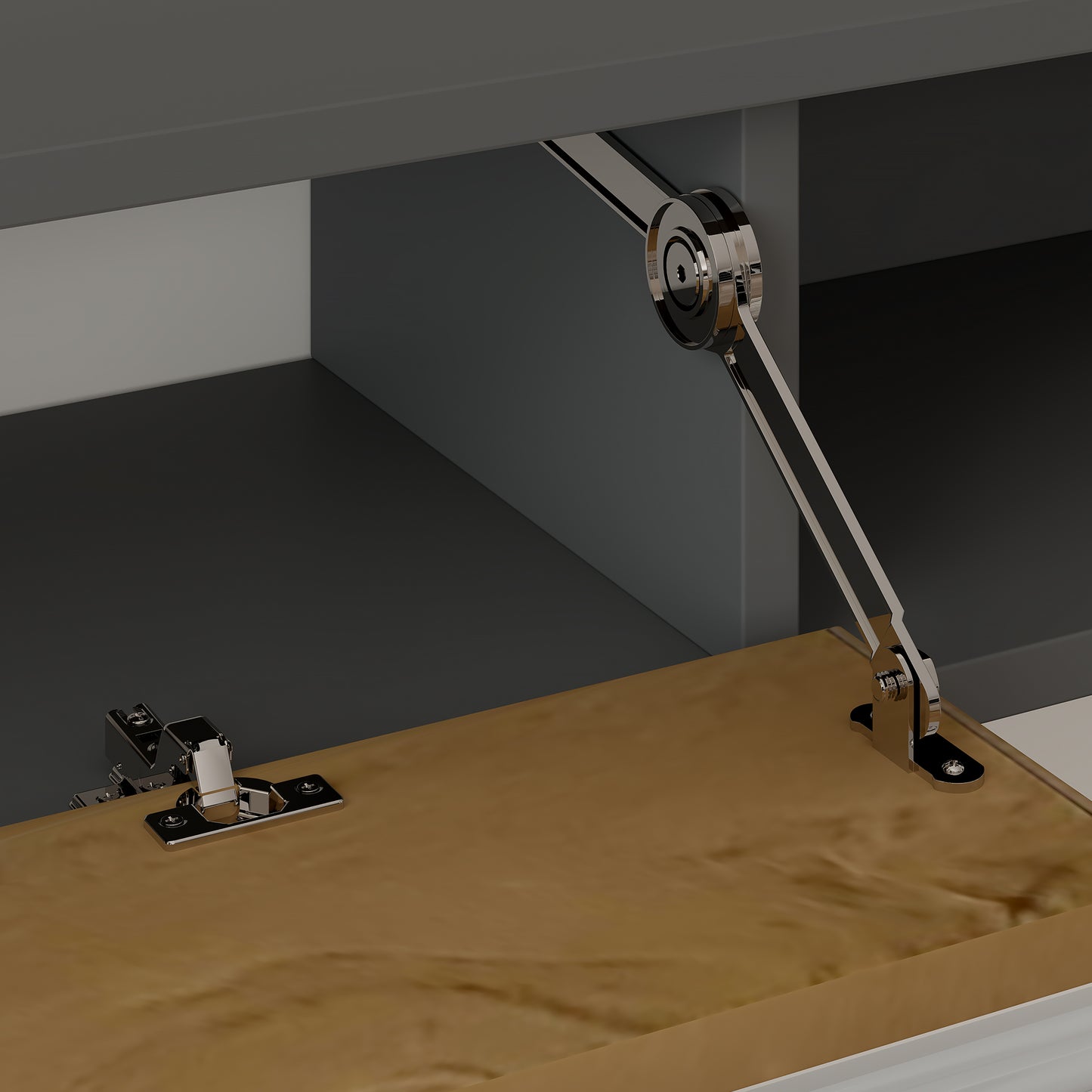 140 cm Floating TV Stand with Storage - Charcoal Grey