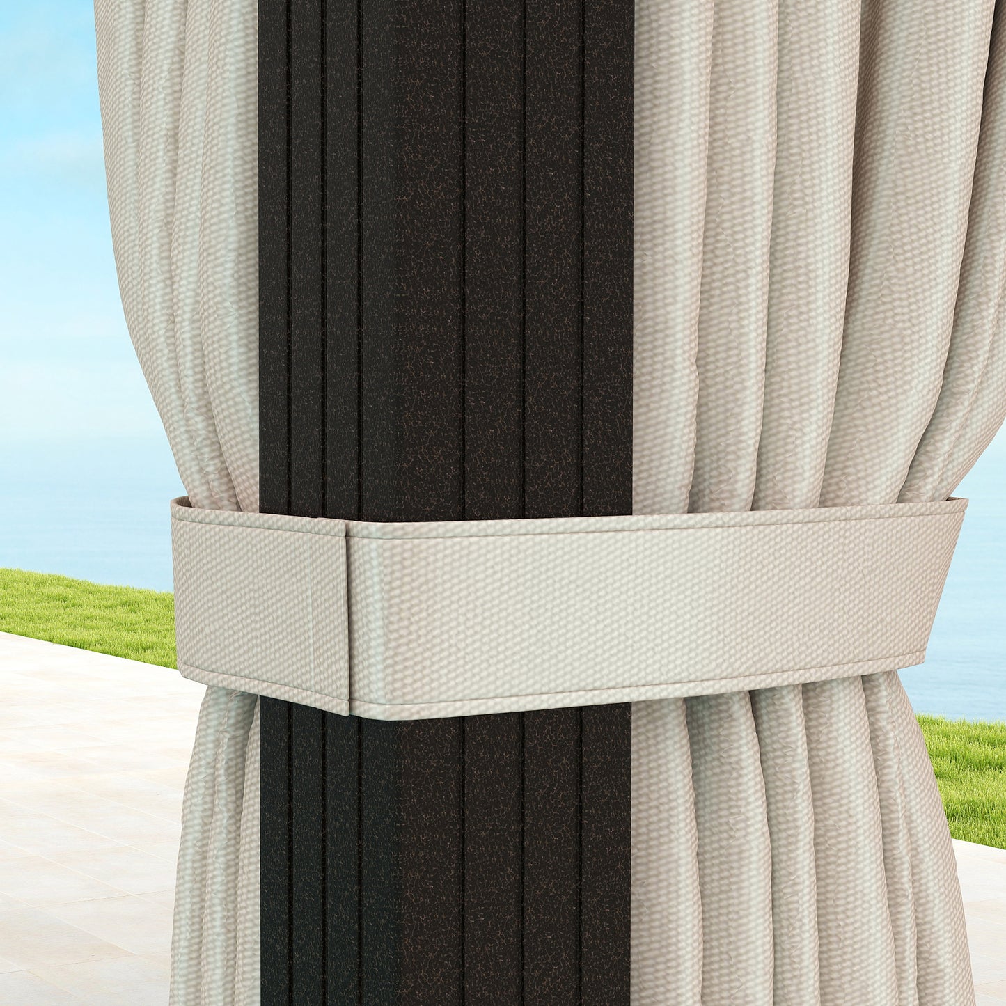 3 x 4m Hardtop Gazebo Canopy with UPF30+ Double Polycarbonate Roof, Aluminium Frame Garden Gazebo Permanent Pavilion, Beige