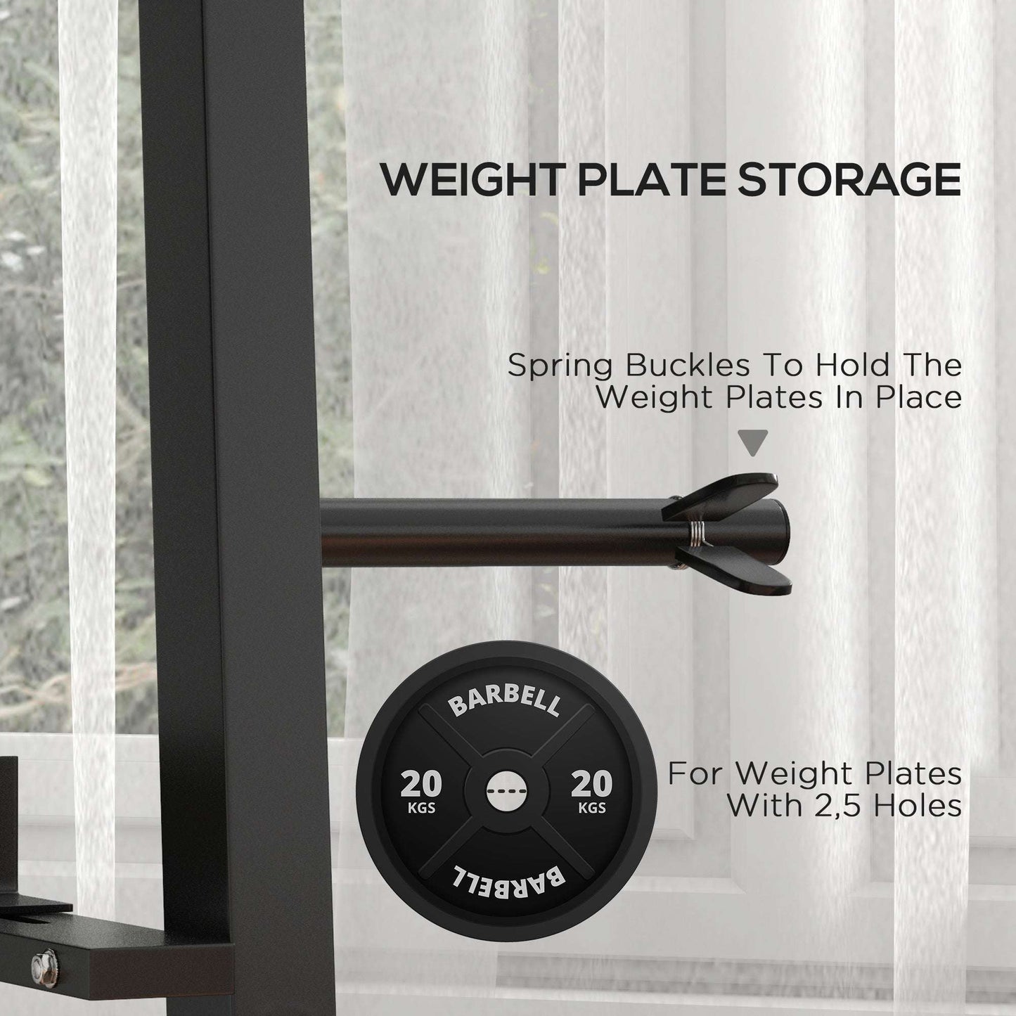 SPORTNOW 3-Tier Dumbbell Rack, Versatile Weight Rack with 4 Weight Rods for Dumbbells, Kettlebells and Plates (Rack Only)