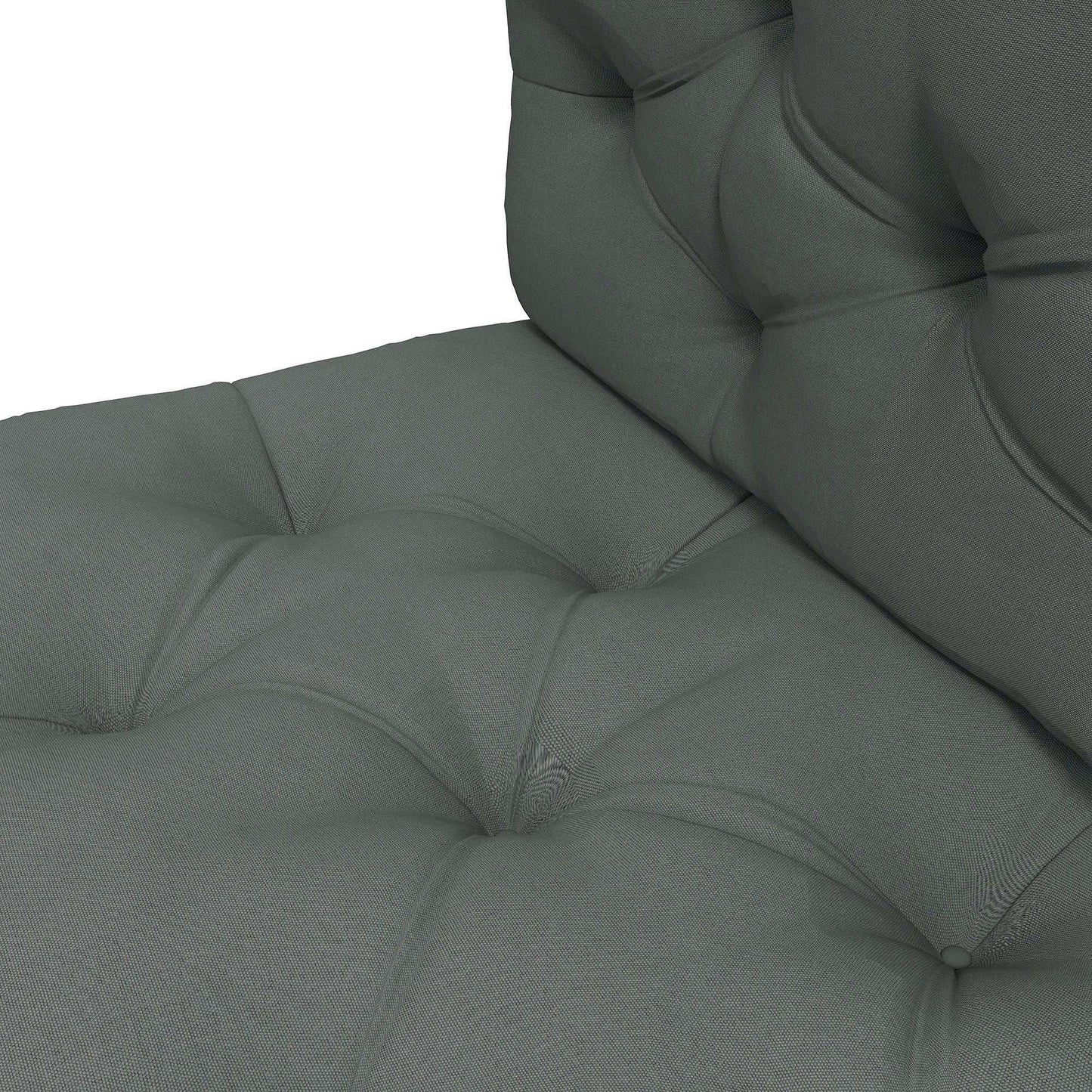 Outsunny 4-Piece Pallet Seat Cushions Back Pillows Replacement, Patio Chair Cushions Set for Indoor Outdoor, Light Grey