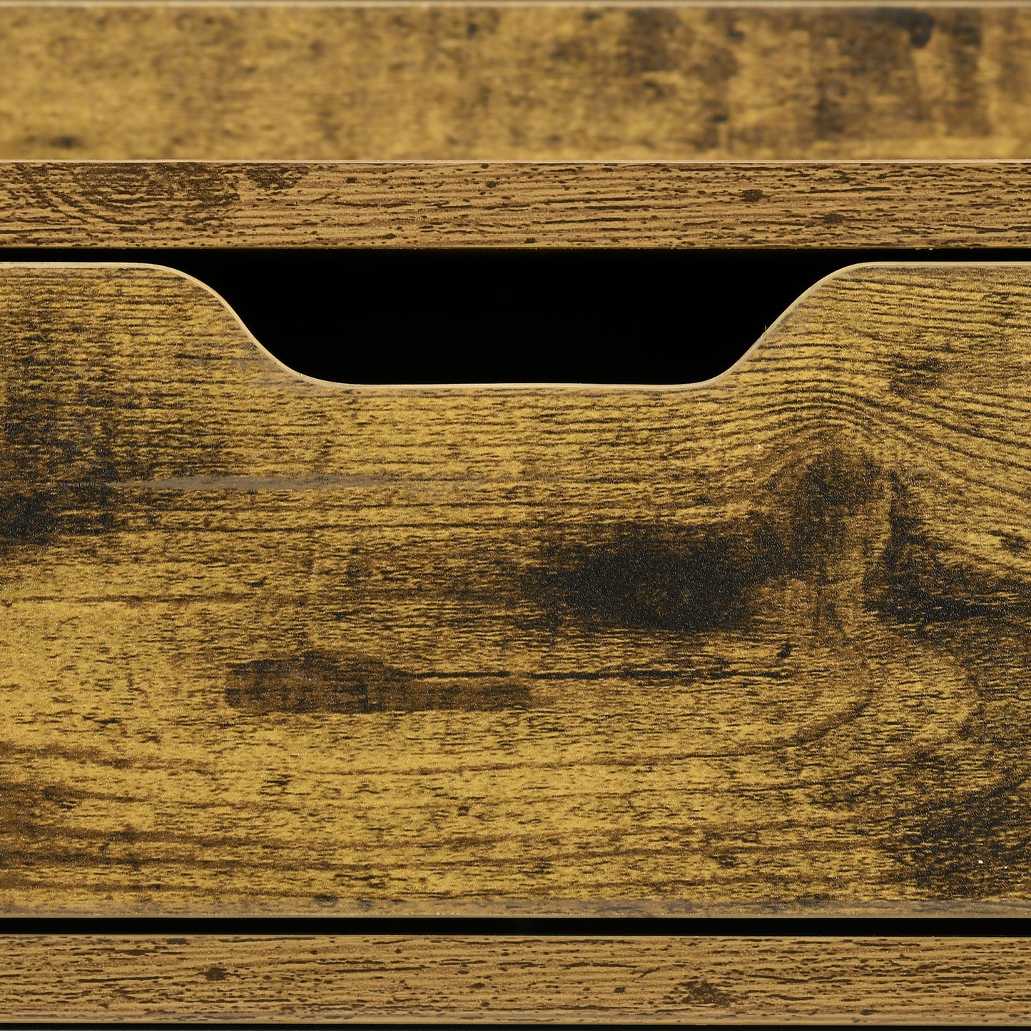 Floating Nightstand Set of 2 Wall Mounted Bedside Table with Storage Drawer for Bedroom, Rustic Brown