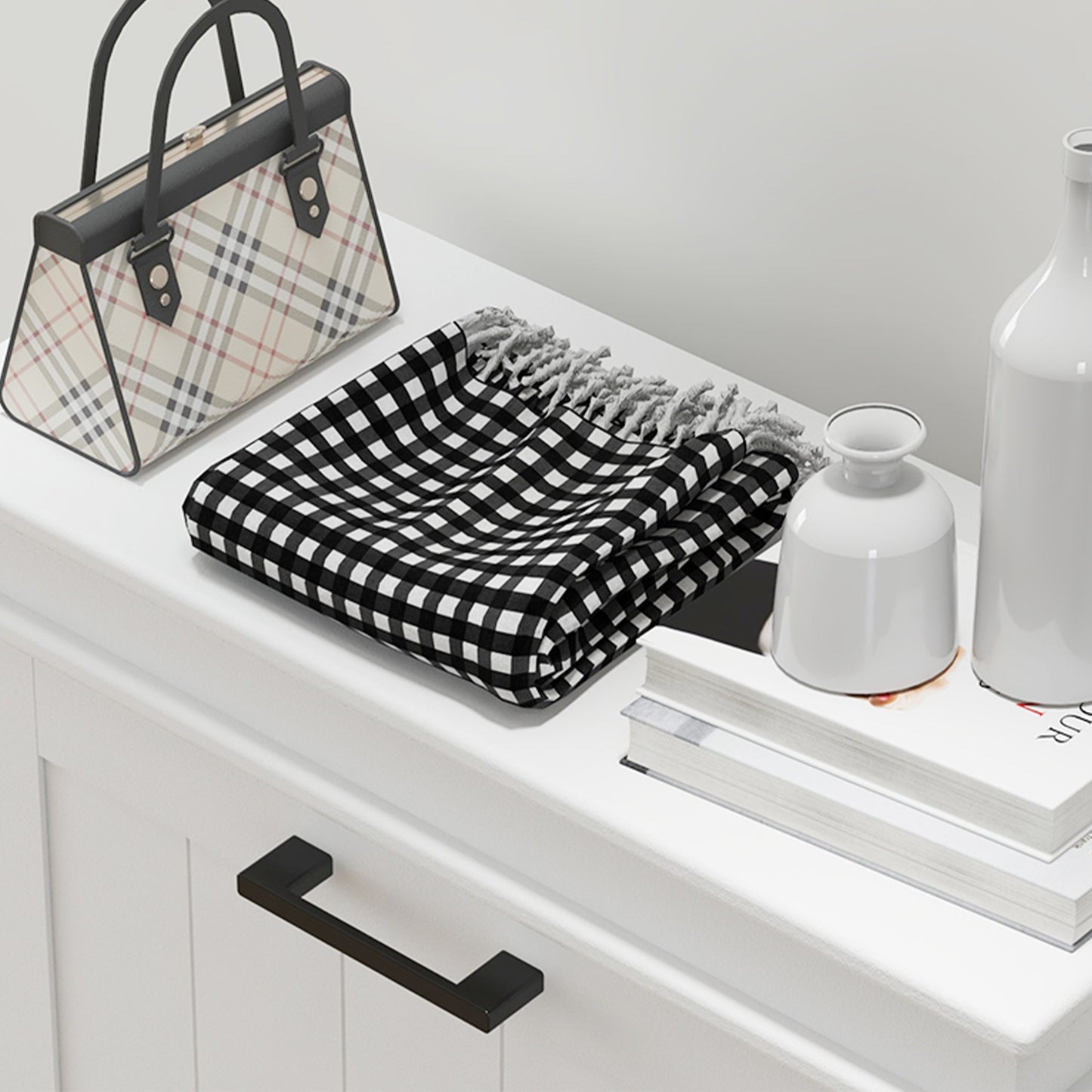 Three-Drawer Minimalistic Shoe Storage Cabinet Cupboard Organiser For 15 Shoes