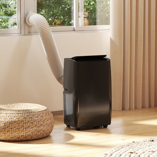 Portable Air Conditioner | 12000 BTU | 4-in-1 Cool Dehumidify Fan Sleep | 18-35m² | A Energy Rated | 24hr Timer | Remote Control | Black