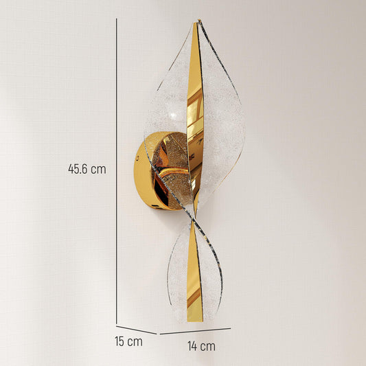 Led Wall Lamp 2 Pack, 13W Modern Indoor Spiral Wall Light, Colour Temperature Adjustable 3000K/4000K/6500K, Gold Tone / Black