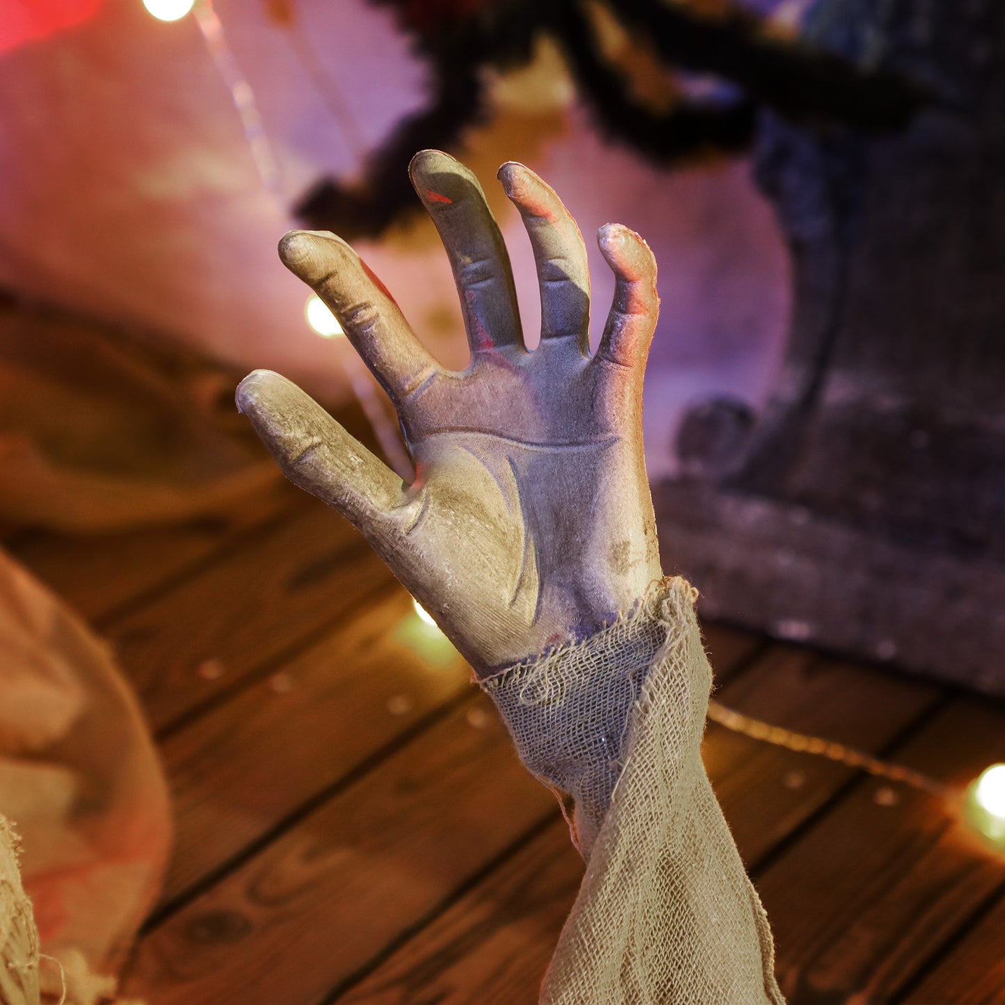 183 cm Life Size Halloween Animated Crawling Mummy with Glowing LED Eyes, 8/16H Timer, Scary Halloween Decorations, Battery Operated, Indoor Outdoor Party Props