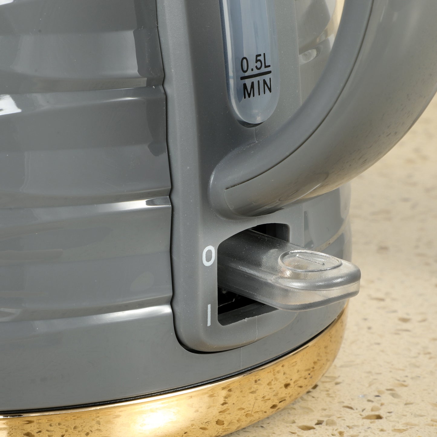 Electric Kettle, 1.7L, Fast Boil, 3kW Water Kettle with Removable Washable Anti-scale Filter, Auto Shut-off, 360° Swivel, BPA Free - Grey