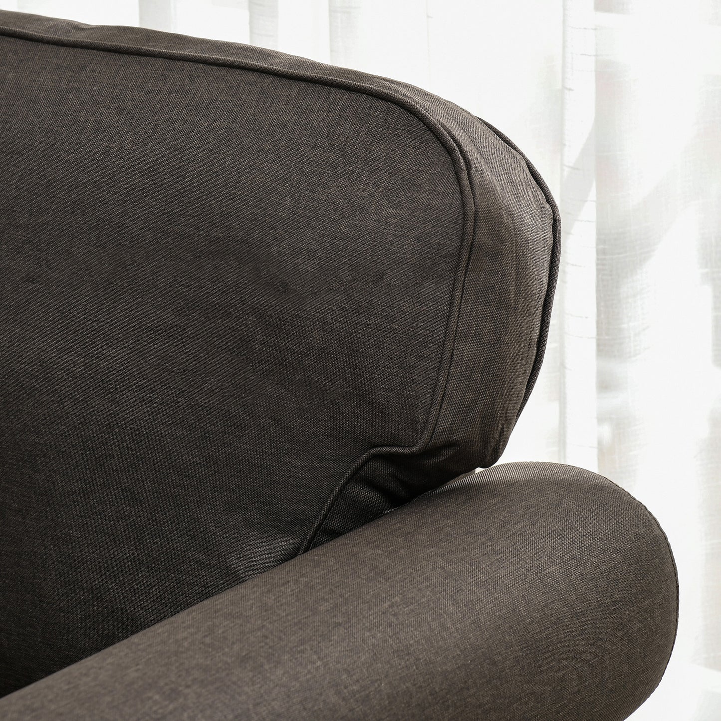 Vintage Retro Style Look Mid-Century Armchair With Pocket Springs - Dark Brown