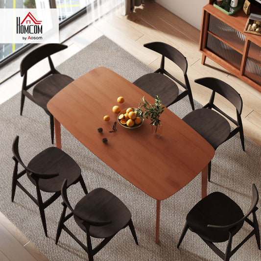 Pine Wood Rectangular Dining Table - Light Brown