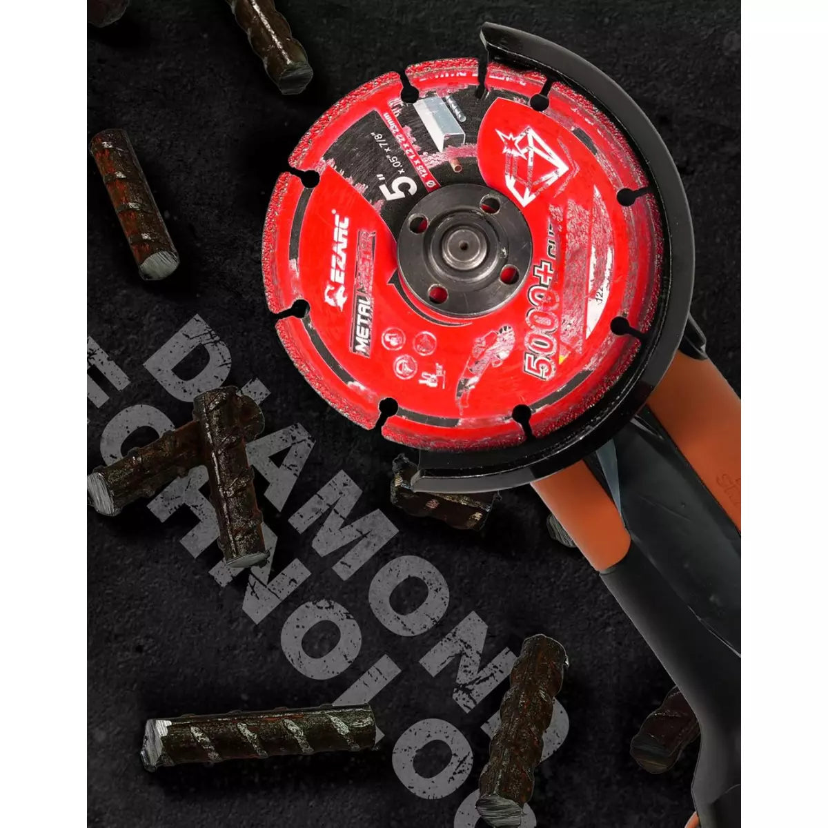 EZARC Diamond Cutting Wheel 125mm x 1.2mm x22.23mm Diamond Cut Disc for Metal, Cut Off Wheel with 5000+ Cuts on Steel Rebar Iron