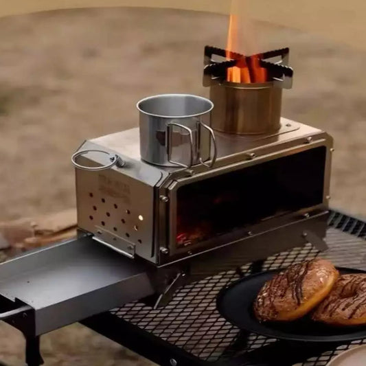 Portable Firewood Stainless Steel Outdoor Camping Hiking Wood Burning Stove Fire Chimney Stove Pipe Set Only