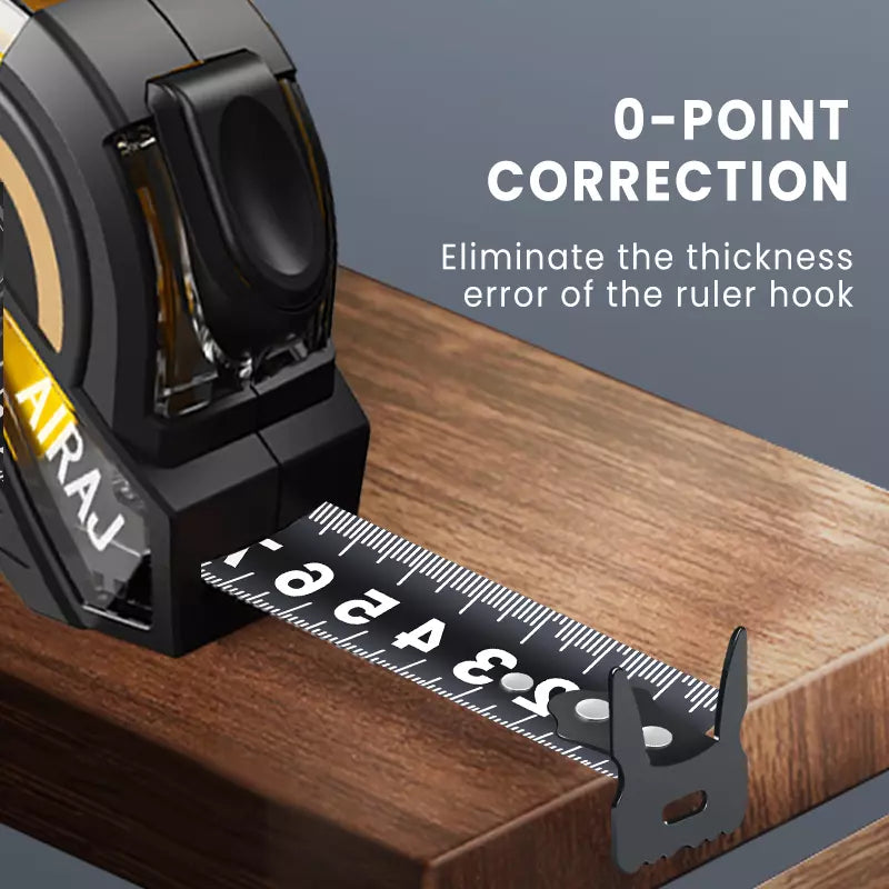 10M Metric Self-Locking Tape Measure with Rubberised Coating, High - Precision Straightedge Measuring Tool Hand Tool